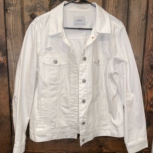 White distressed Jean Jacket